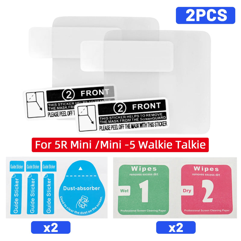 Baofeng UV-5R Mini Screen Protector Cover Walkie Talkie Film Anti-Scratches Compatible With UV-5R Mini Two Way Radio Accessories