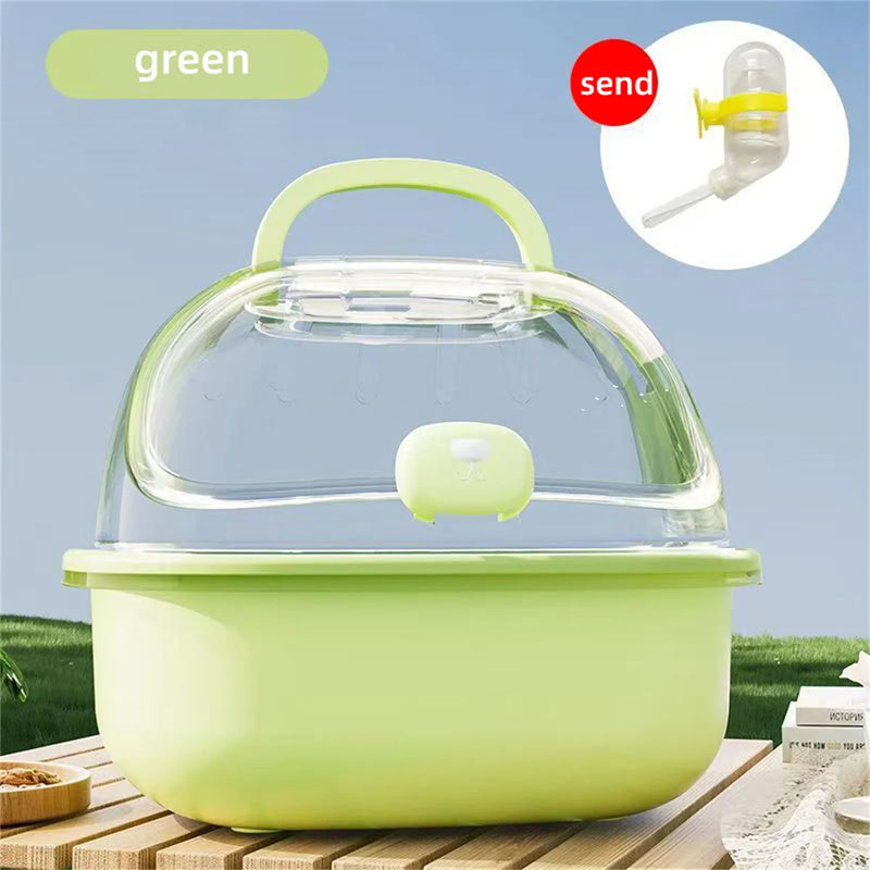 Transparent Handheld Hamster Cage Outdoor Large Space Golden Retriever Hare Special Use Hamster Cage Portable Hamster Home