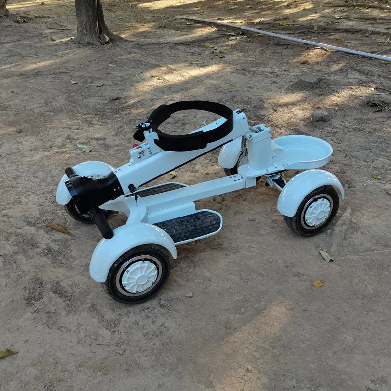 Factory direct sales folding golf four-wheel scooter electric dual-drive high-power lawn outdoor transportation sightseeing car