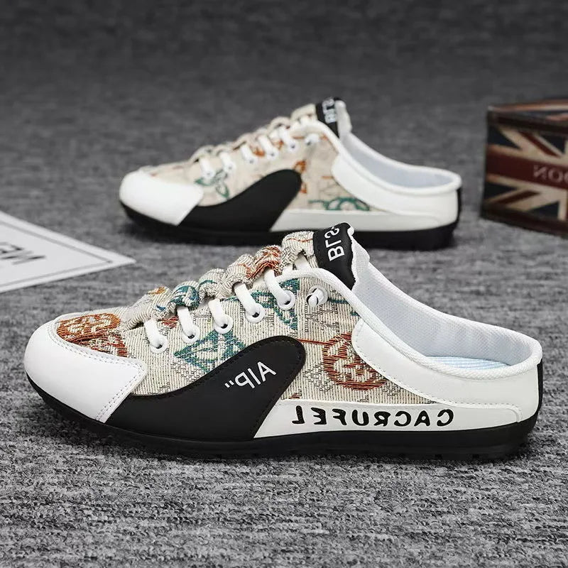 2026 Men's Fashion Soft-soled Half Slippers Men Summer Trendy Bottom Casual Shoes Breathable Slip-on Shoes Sneakers