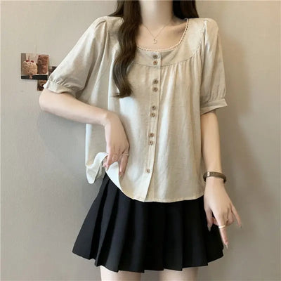Plus - size women's summer new pure color loose slimming | SAMAG