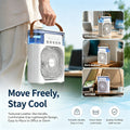 Lenovo 5 Holes Air Conditioner Fan USB Air Cooler Humidifier Water Portable Mist Spray LED Night Light Desktop Cooling Fan 2026