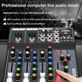 Professional 4-Channel Built-in Bluetooth Reverb Effect Stage Performance Home Mini Sound Mixer Controller