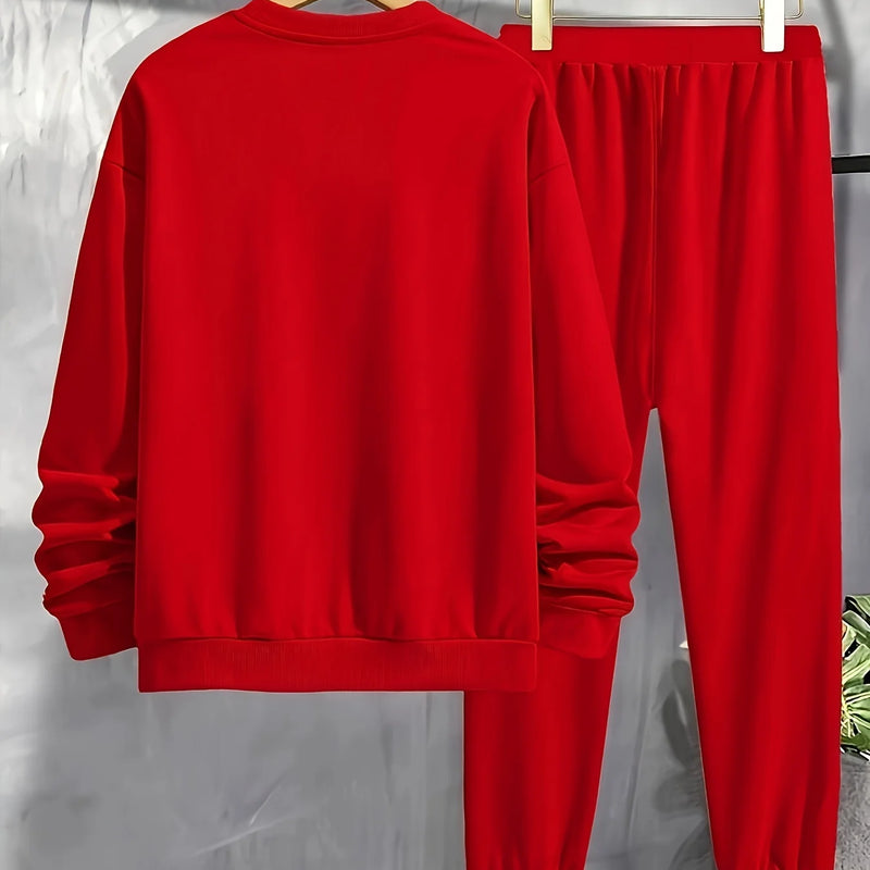 The new men's hoodie set for Spring and Autumn is a comfortable and soft streetwear collection with letter - View 4 | SAMAG