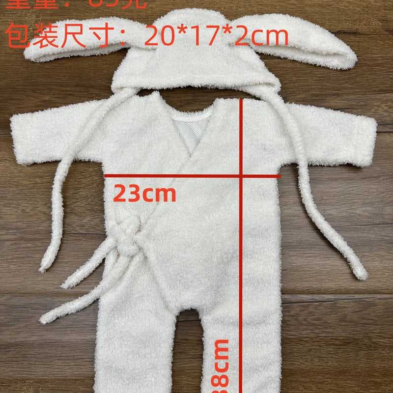 0-12 Months Baby Bunny  Rabbit Outfit Newborn Photography Props  Jumpers Baby Photo Shoot Clothing
