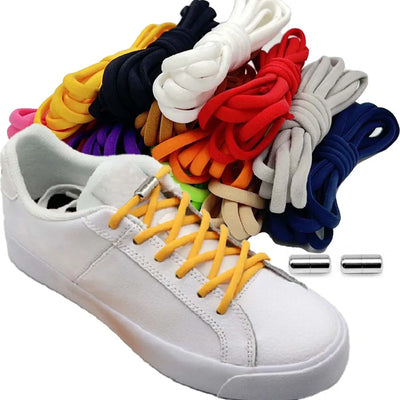 1 Pair Quick Locking Shoelaces Without Ties Elastic Laces | SAMAG