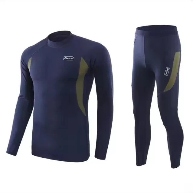 Winter Top Quality New Thermal Underwear Men Underwear Sets Compression Fleece Sweat Quick Drying Thermo Underwear Men Clothing