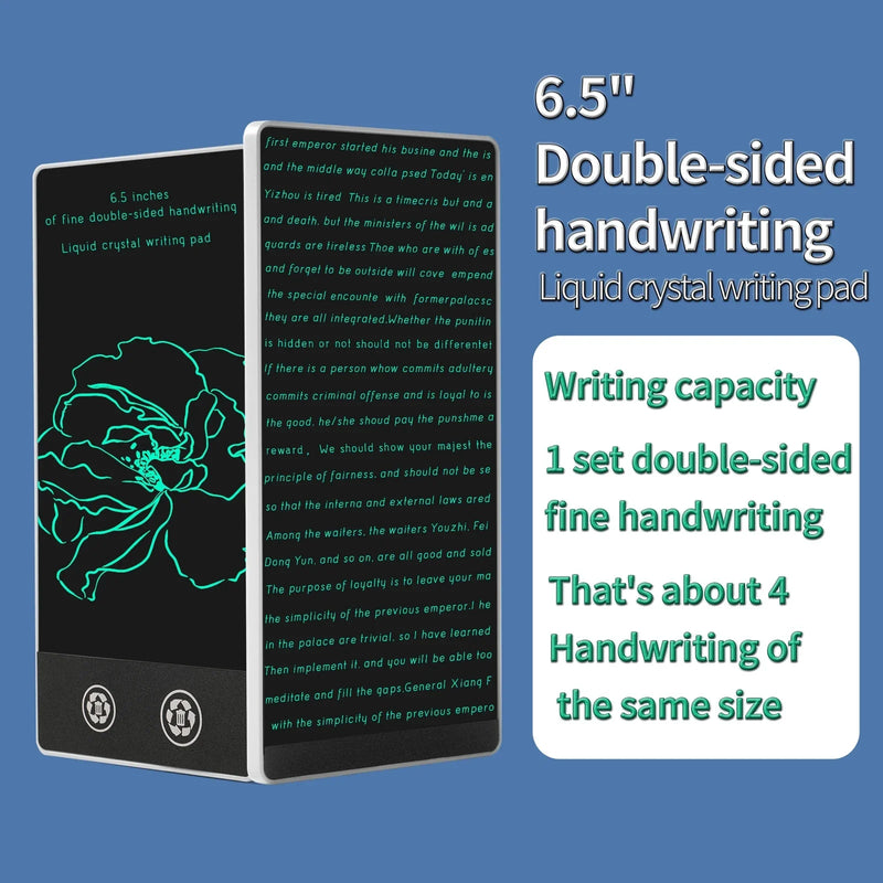6.5 Inch Full Screen LCD Writing Tablet | Superfine Line Electronic Drawing Board, Kids Educational Digital Notepad