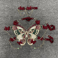 Women's Butterfly Embroidered Top Crystal Chain - View 8 | SAMAG