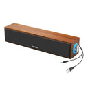6W Wired & Bluetooth Soundbar E3090 Home Desktop Computer Speakers Dual-Speaker System Subwoofer Sound Hole USB Port 3.5mm Audio