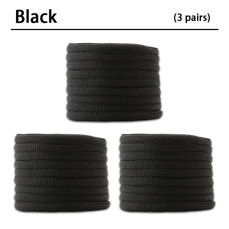 New Half Round High Quality Shoelaces 5mm Width Solid Color Shoelace Sneaker Classic Shoe Laces 1 Pair/3 Pair/5 Pair