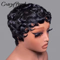 Pixie Cut Wig Human Hair Short Curly Pixie Wigs For Black Women Ready To Wear Glueless Short Pixie Cut Wigs Human Hair With Bang
