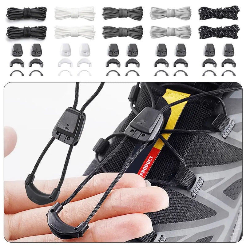 Quick Lace Kit No Tie Round Tennis Shoe Laces Without Ties Adult Kids Quality Running Sneakers Shoelaces for Salomon