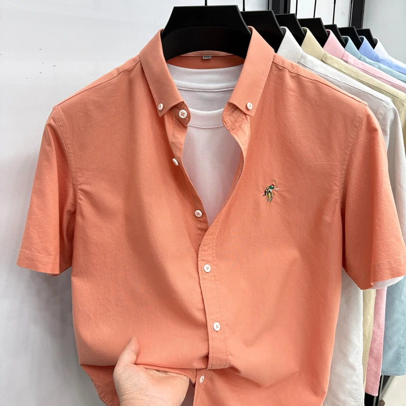 Short Sleeved Shirt Men's Summer New Item Pure Cotton | SAMAG