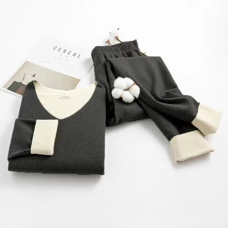 Autumn Winter Thermal Underwear Long Johns Men's  Keep Warm Tops + Pants Set Teenagers Pajama Thermo Undershirts Warmer Clothes