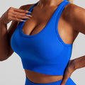 Women's Seamless Workout Set High Waisted Yoga Pants & Sports Bra with Removable Pads Booty Lifting for Running Training