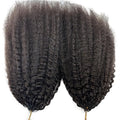 Kinky Straight Miracle Knots Human Crochet Hair 26 28 30 Inches 300g/5Pack Invisible Pre-Separated Feather Crochet Human Hair Extensions For Black Women Natural Black