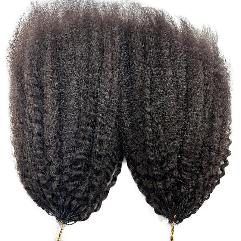 Kinky Straight Miracle Knots Human Crochet Hair 26 28 30 Inches 300g/5Pack Invisible Pre-Separated Feather Crochet Human Hair Extensions For Black Women Natural Black