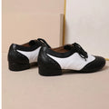 Latin Dance Men's Shoes Soft Sole Black White Modern Men's Plus Size Salsa Tango Jazz Sneakers Suede Rubber Outsole Dance Shoes