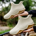 Men's Ankle Rain Boots Outdoor Waterproof  Men Rain Shoes Anti-Slip Wear-resistant Men Kitchen Water Shoes Fishing Rubber Shoes