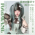 28Inch Lolita Style Mint Chocolate Synthetic Wigs with Bangs Long Natural Straight Hair Wig For Women Cosplay Heat Resistant