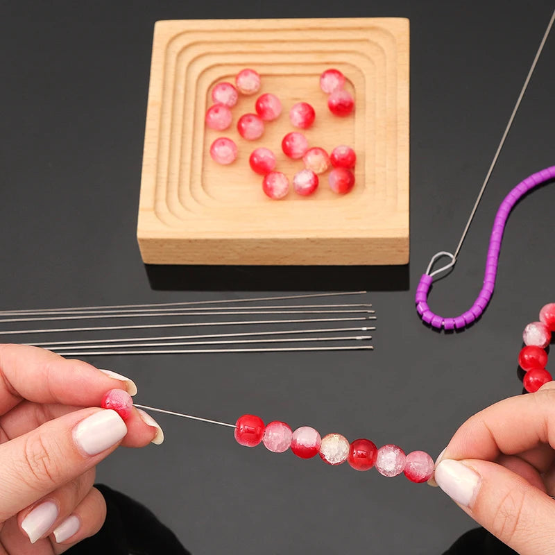1-7pcs 17cm Long Stainless Steel Beading Needles with Box Beading Pins Accessories for Beads Bracelet Diy Jewelry Making Tools