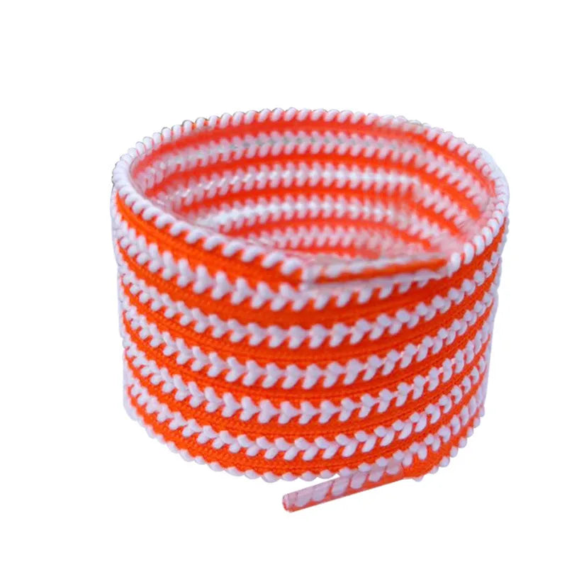 Multicolor Track Anti-slip Serrated Shoelaces Canvas Black White Runing Shoes laces Women Men Sport Casual Net Shoes Shoelaces