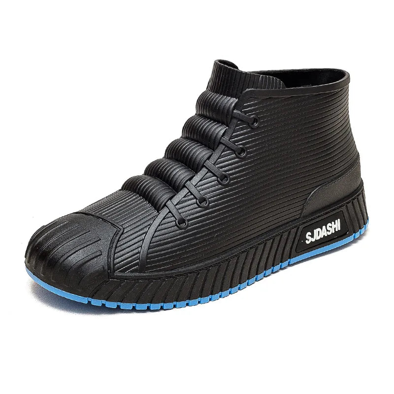 2025 Fashion Four Seasons Versatile New Rain Wear Short Tube Waterproof Shoes for Work Anti slip and Waterproof Men's Rain Boots