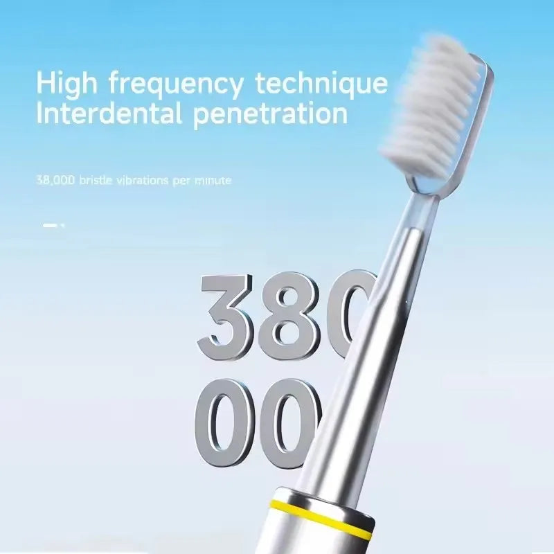 Sonic Electric Toothbrush Mental Thin Brush Body Timer Rechargeable Toothbrush for Women Pure Wisdom Beauty Soft DuPont Bristle