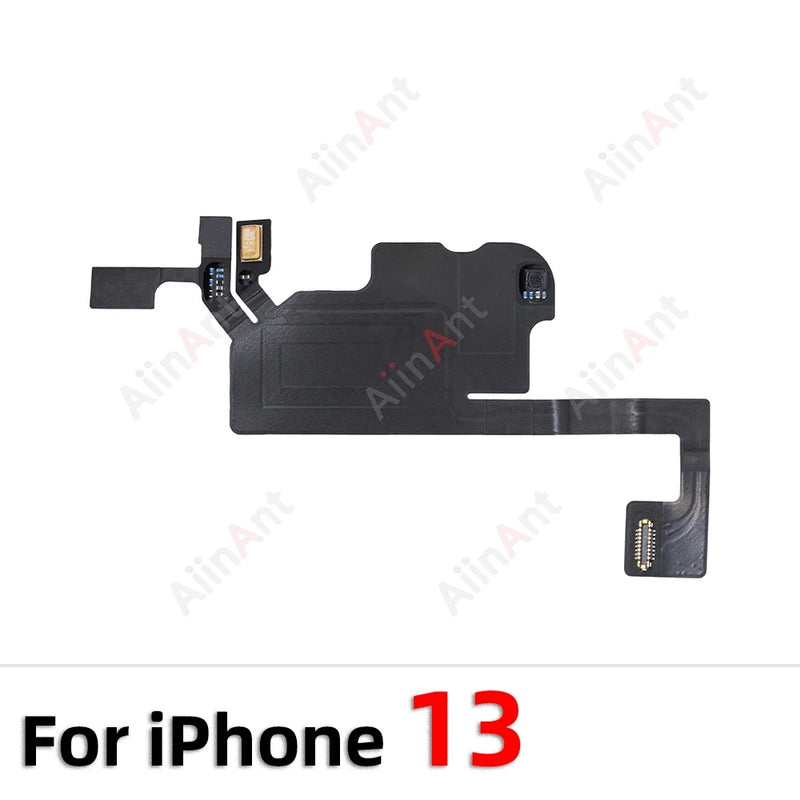 AiinAnt Phone Top Sound Ear Earpiece Speaker Proximity Light Sensor Flex Cable For iPhone 12 13 14 15 Pro Max Plus