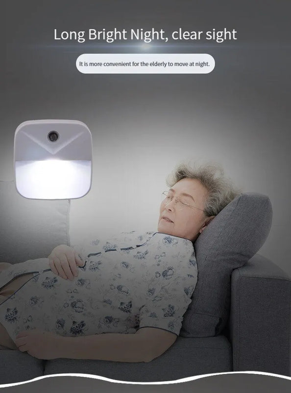 LED Night Light, EU Plug-in Smart Wireless Light Control Sensor Light, 220V Wall Light For Home Corridors, Bathrooms, Hallways