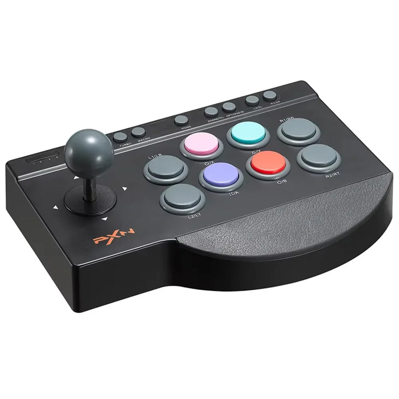 PXN 0082 Arcade Game Controller with Turbo & Macro, 4 Strong Suction Cups, Switchable Joystick D-Pad
