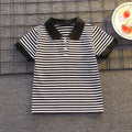 Boys Girls Stripes Sets Summer Kids Short Sleeve - View 3 | SAMAG