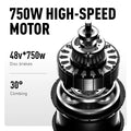 Electric Tricycle 750W Motor 48V 20AH Remover lithium Battery Foldable 3 Wheel Electric Bike 16 Inch Fat Tire 100km Ebike