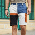 Men's Cargo Shorts Fashion Color-block Bottoms Spring | SAMAG
