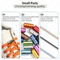 No Ties Lock Shoelaces Sneakers Elastic Shoelace Tie Free Shoe Lazy Laces Capsule Metal Lock Quick Shoe Strings for Adult Kids