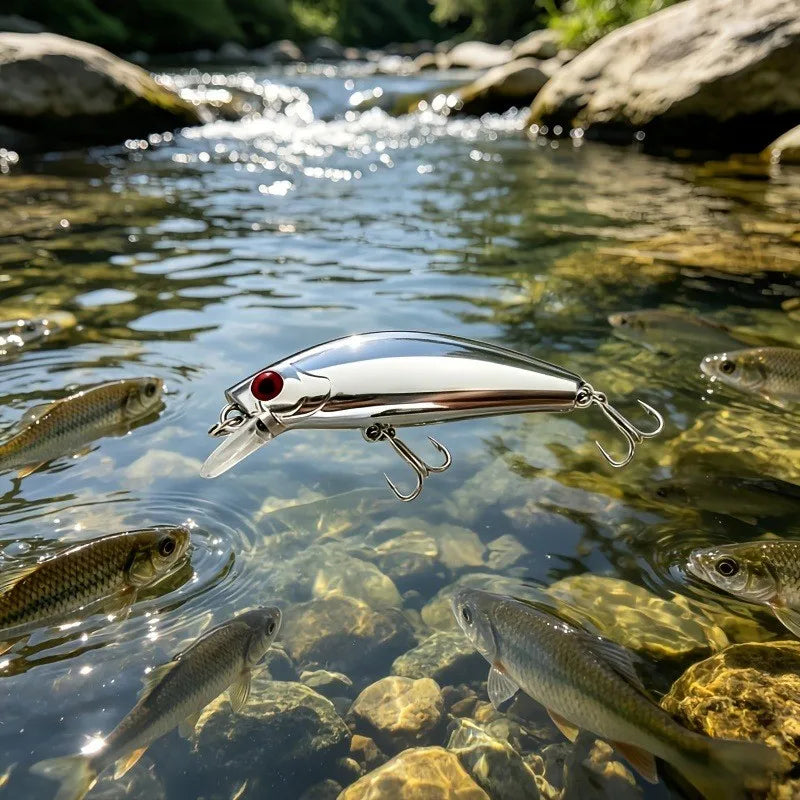 20pcs Minnow Sink Fishing Lure Crank Bait, Fishing Bass Lures Hard Artificial Bait 5.5cm 6.5g