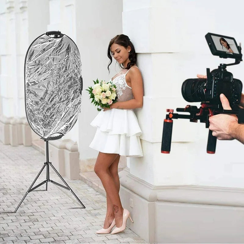 Selens New Collapsible Reflector Holder Boom Arm Grip Light Stand Tripod Photo Studio Kits Softbox Photography Accessories 삼각대
