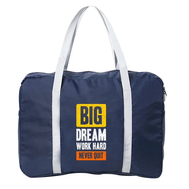 Boston Bag Travel Bag Unisex Foldable Bag Organizers Large Capacity  Portable Phrase Printed Luggage Bags Travel Accessories