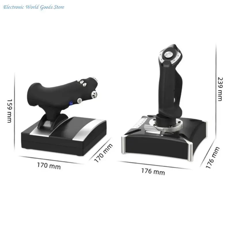 Vibration Feedback Flight Simulators Joystick Customizable Button Ergonomic Grip High Accuracy Flight for PXN 2119