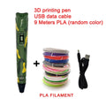 Electronic 3D Printing Pen with 9M PLA Consumables High-Temperature 3D Graffiti Tool Intelligent Toy Christmas Birthday Gift