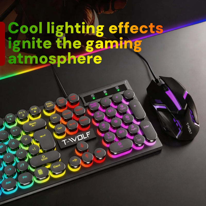 Gaming Keyboard Mouse Headset Combo Wired 3.5mm Red Gaming Headphones Set for PC Laptop PS4 Xbox Gaming Setup Back to School Student Gamer Gift