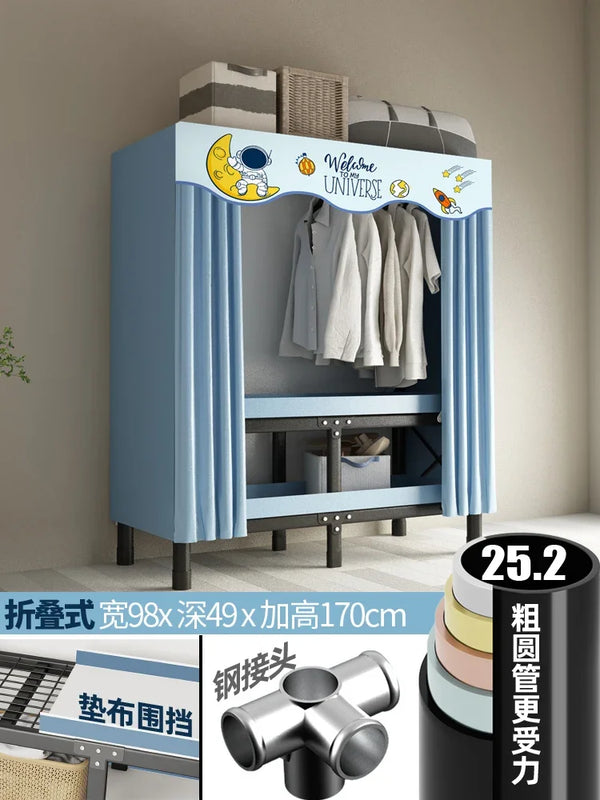 Folding Steel Frame Wardrobe Installation - Free Open Closet Durable and Economic Storage Cabinet for - View 23 | SAMAG