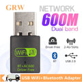 600Mbps USB WiFi Bluetooth Adapter 2 in 1 Dongle Dual Band 2.4G/5GHz Network Wireless Wlan Receiver For Desktop | SAMAG