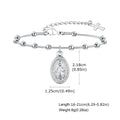 Vnox Rosary Bracelet for Women Girls, Gold Plated Stainless Steel Religious Cross and Virgin Mary Prayer - Visuel 4 | SAMAG