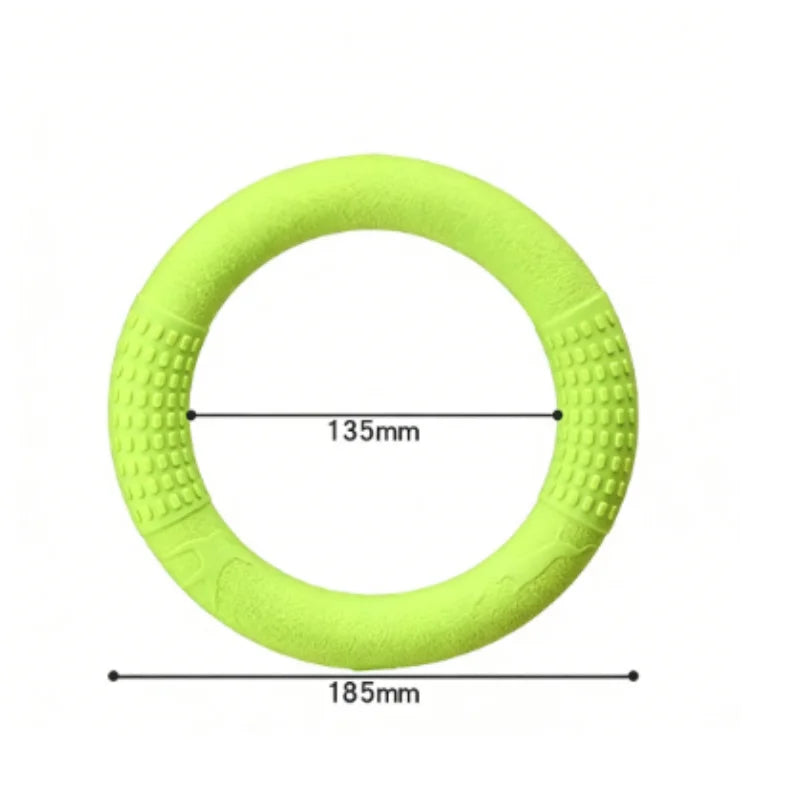 Waterproof Floating EVA Dog Training Flyer Interactive Tug Ring Chew-Resistant Flying Disc Multi-Functional Fitness Toy for Pets