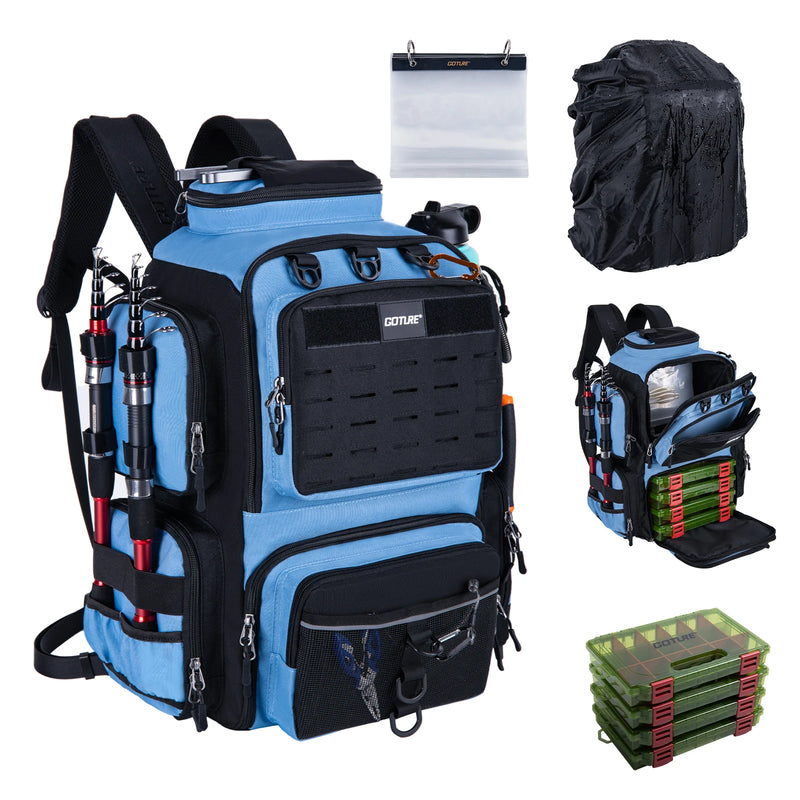 Goture 45L Large Fishing Backpack 900D Water - Resistant - View 17 | SAMAG