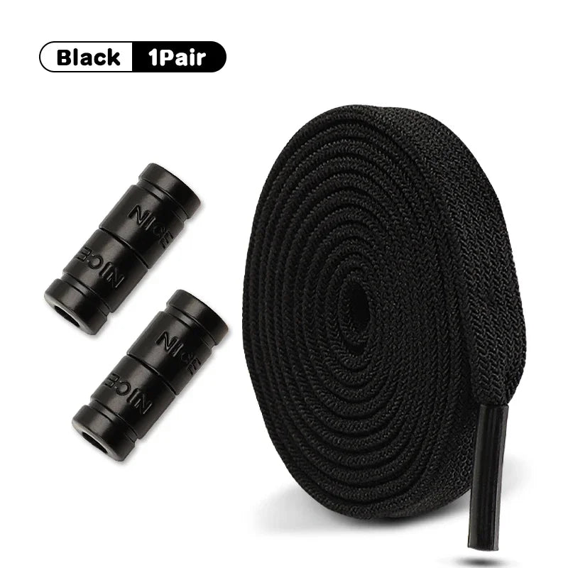 New 1 Pair Elastic Laces Without Ties Capsule Buckle Shoelace Sneakers Flat Shoe No Tie Shoelaces Kids Adult Shoes Accessories