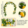 Artificial lemon wreath with green plants home door wall cover wedding holiday party dining table decoration