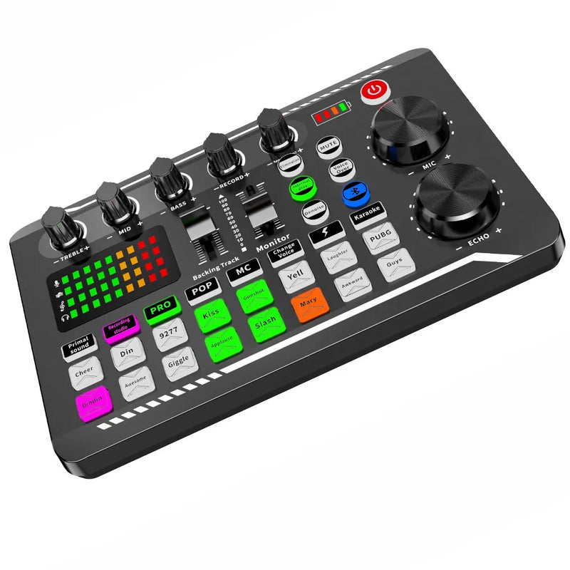 F998 Sound Card Microphone Sound Mixer Sound Card Audio Mixing Console Amplifier Live Music Mixer Amplifier Dj Equipment